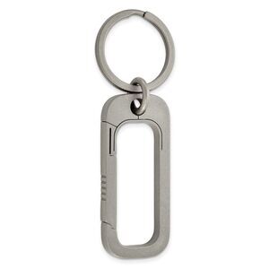 Titanium Brushed Rectangular Carabiner Key Chain